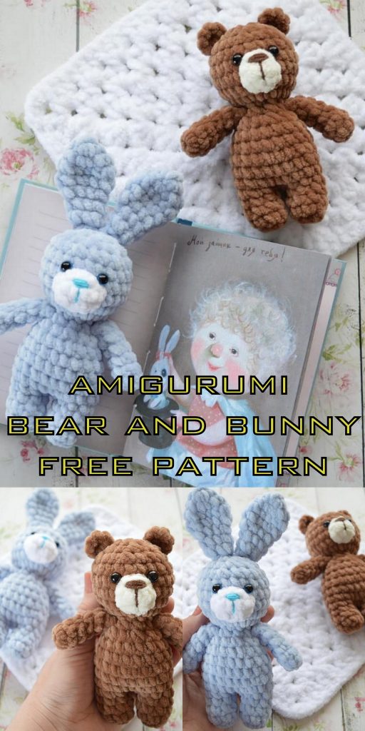 Amigurumi Bear and Bunny Free Crochet Pattern