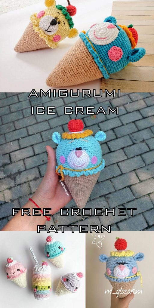 Amigurumi Ice Cream Bear Free Crochet Pattern