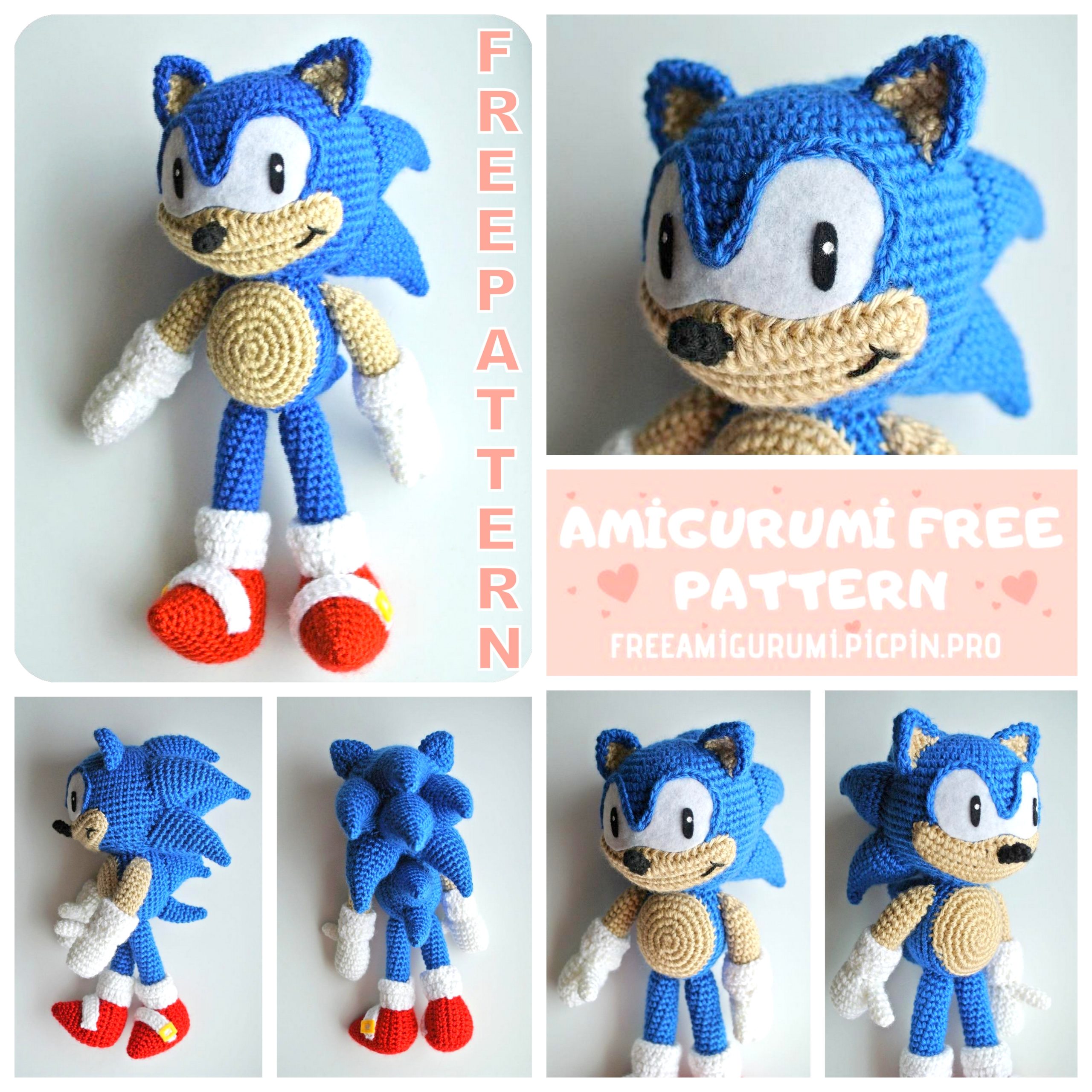 Sonic Free Crochet Pattern Amigurumi
