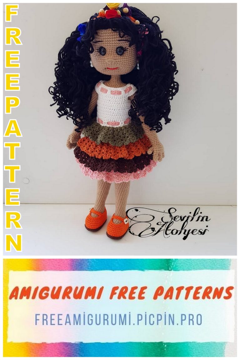 Amigurumi Curly Doll Free Crochet Patetrn