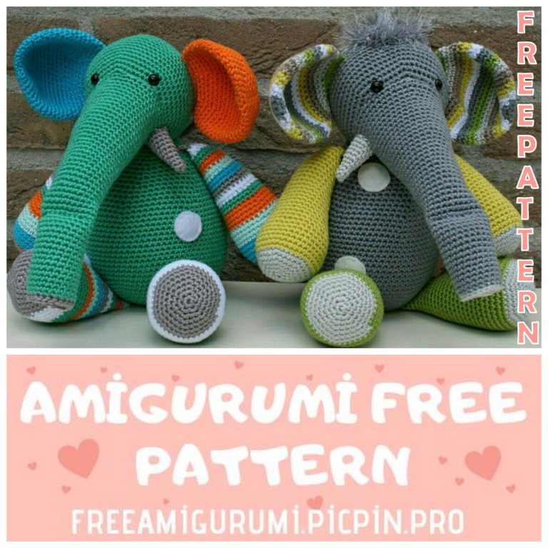Amigurumi Big Cute Elephant Free Crochet Pattern