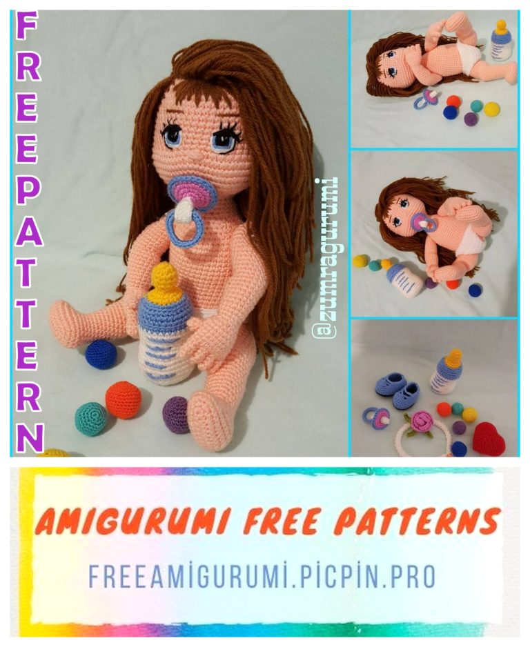 Pacifier Baby Doll Amigurumi Free Crochet Pattern