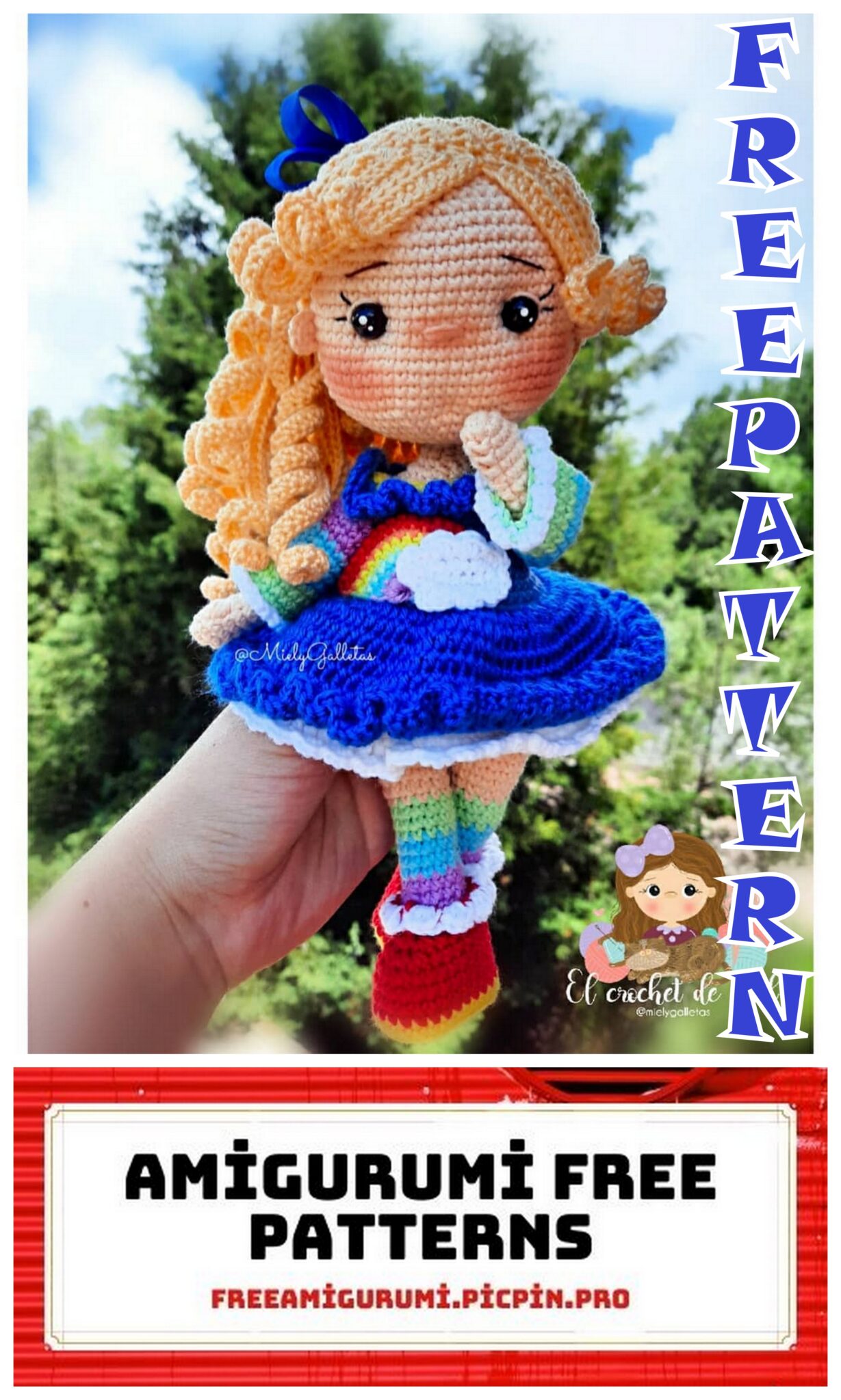 Rainbow Doll Amigurumi Free Crochet Pattern – Amigurumi