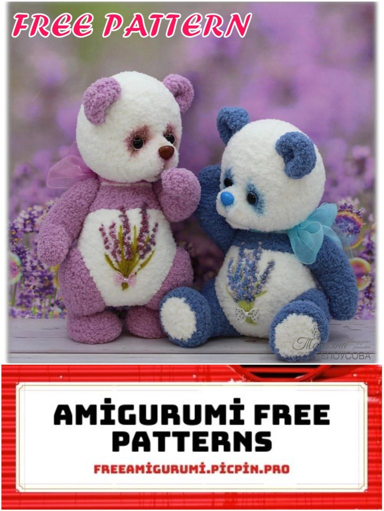 Plush Panda Knitting Amigurumi Free Pattern