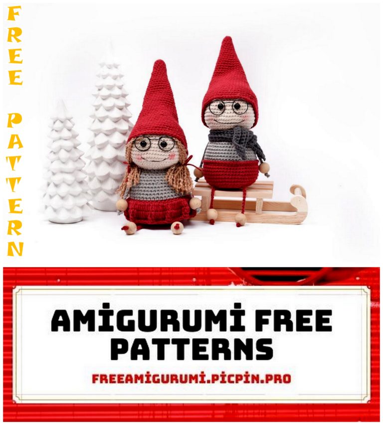 Cute Christmas Gnomes Amigurumi Free Crochet Pattern