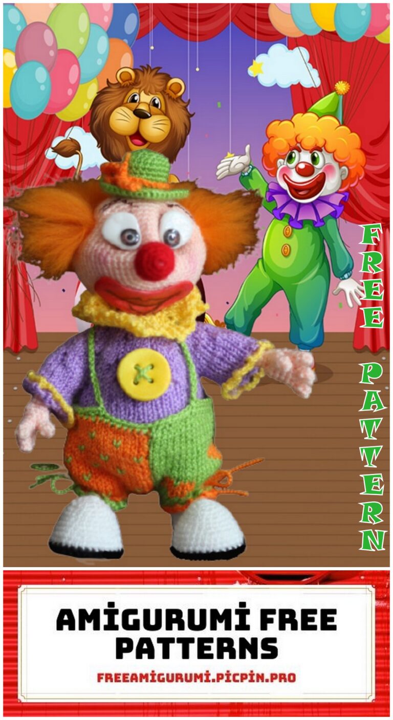 Circus Clown Amigurumi Free Crochet Pattern