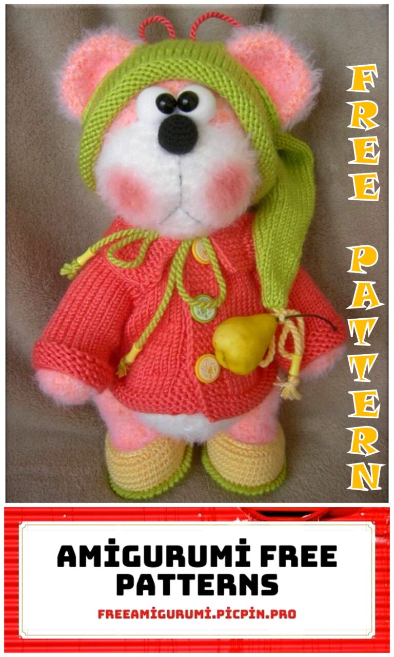 Pink Teddy Bear Amigurumi Free Crochet Pattern