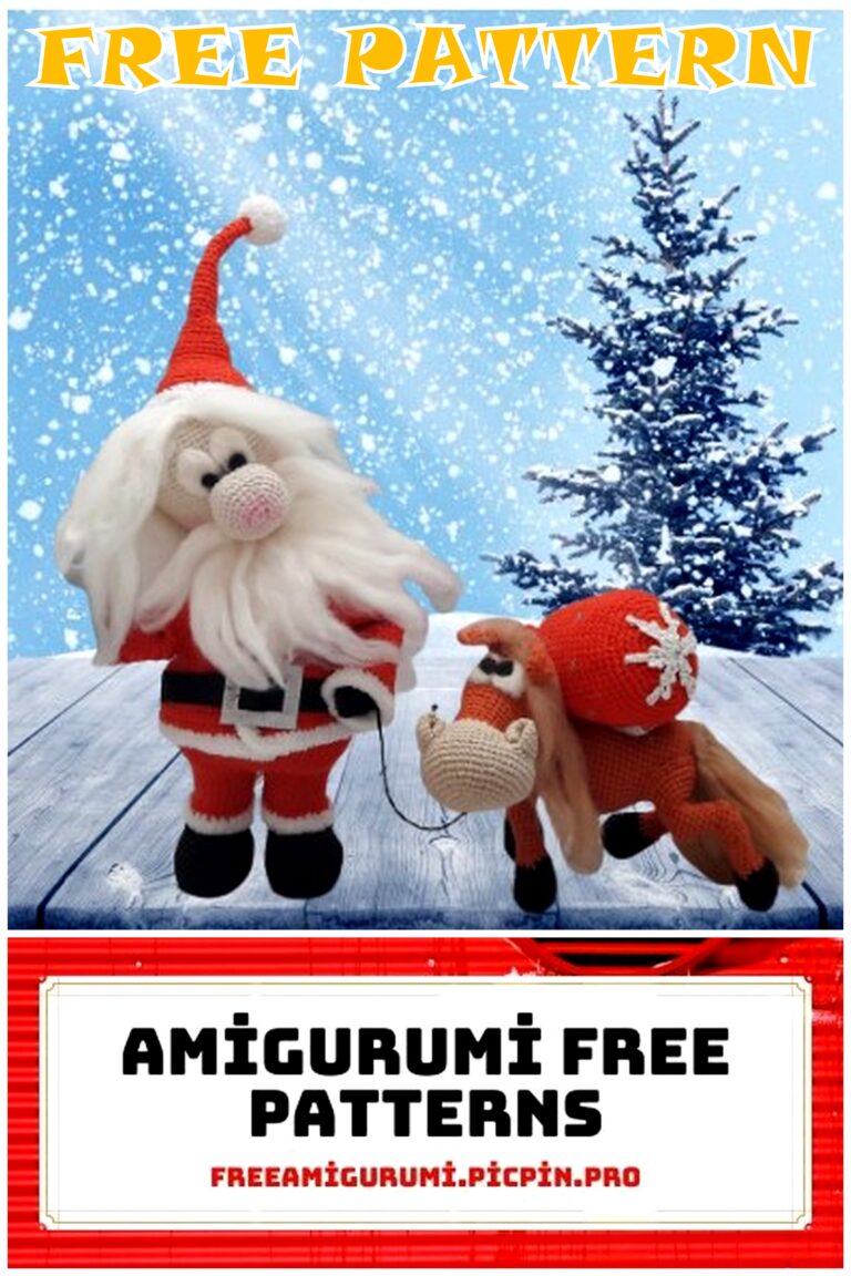 Santa Claus And Horse Amigurumi Free Crochet Pattern
