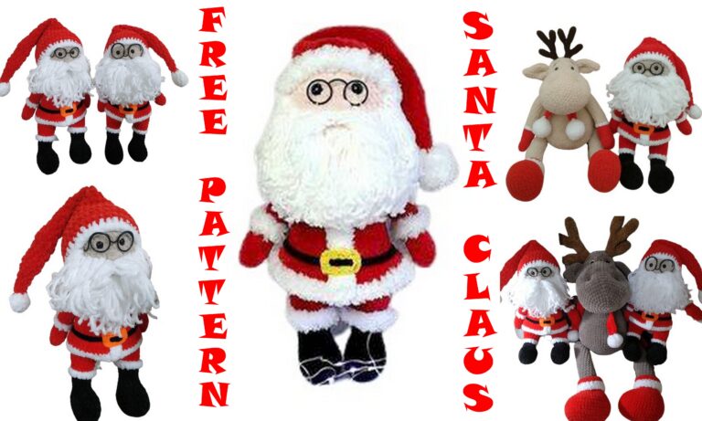 Santa Claus With Glasses Amigurumi Free Crochet Pattern