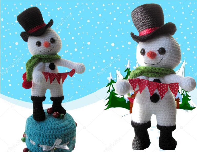 Handsome Snowman Amigurumi Free Crochet Pattern