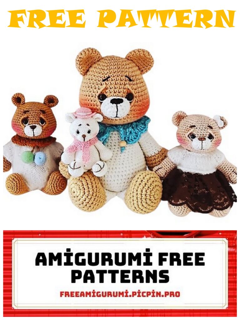 Family Bear Amigurumi Free Crocchet Pattern