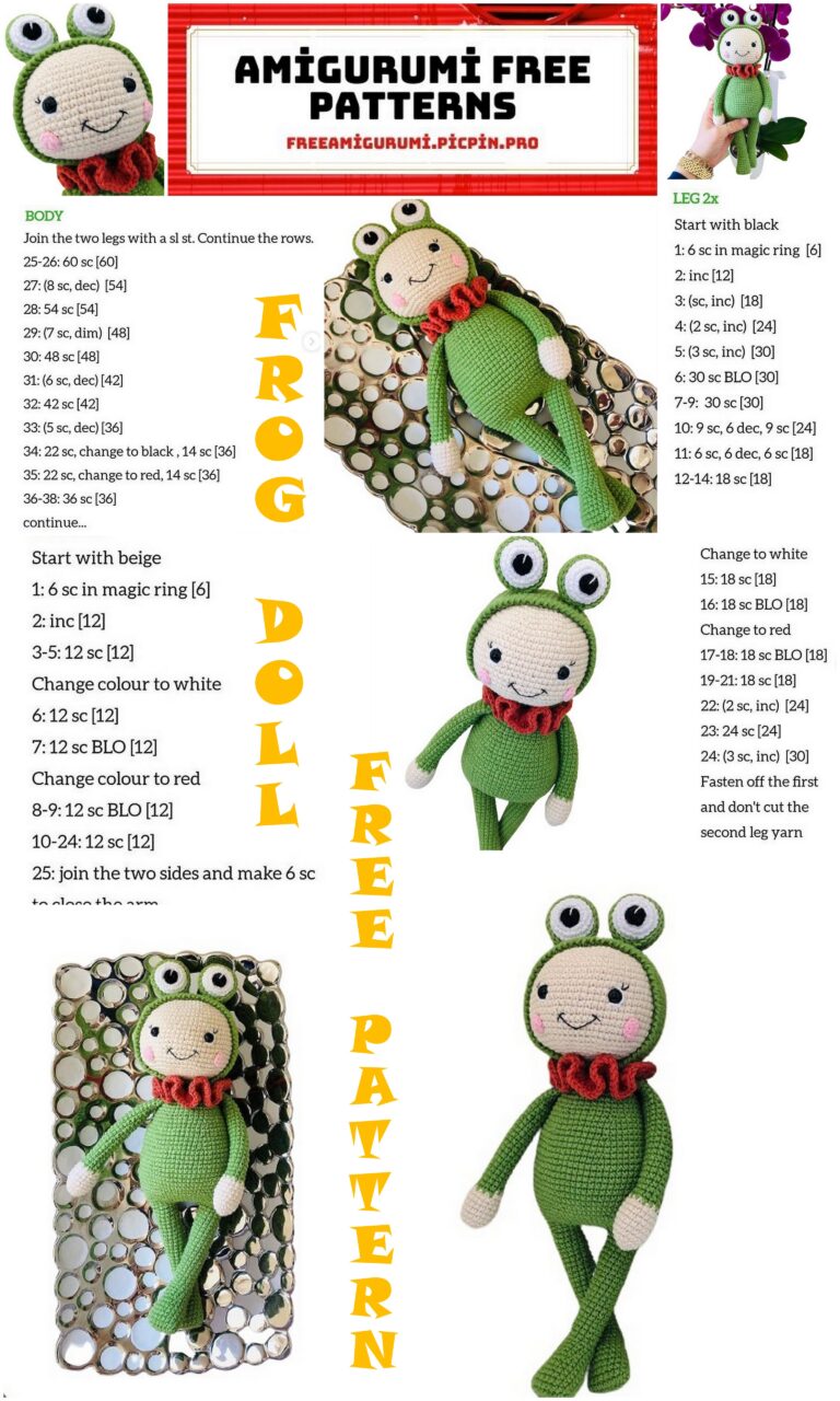 Frog Doll Amigurumi Free Crochet Pattern – Amigurumi