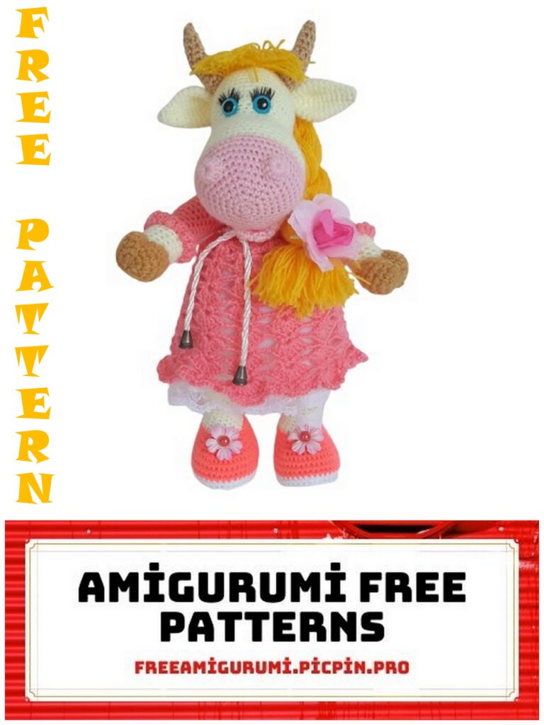 Sweet Cow Amigurumi Free Crochet Pattern