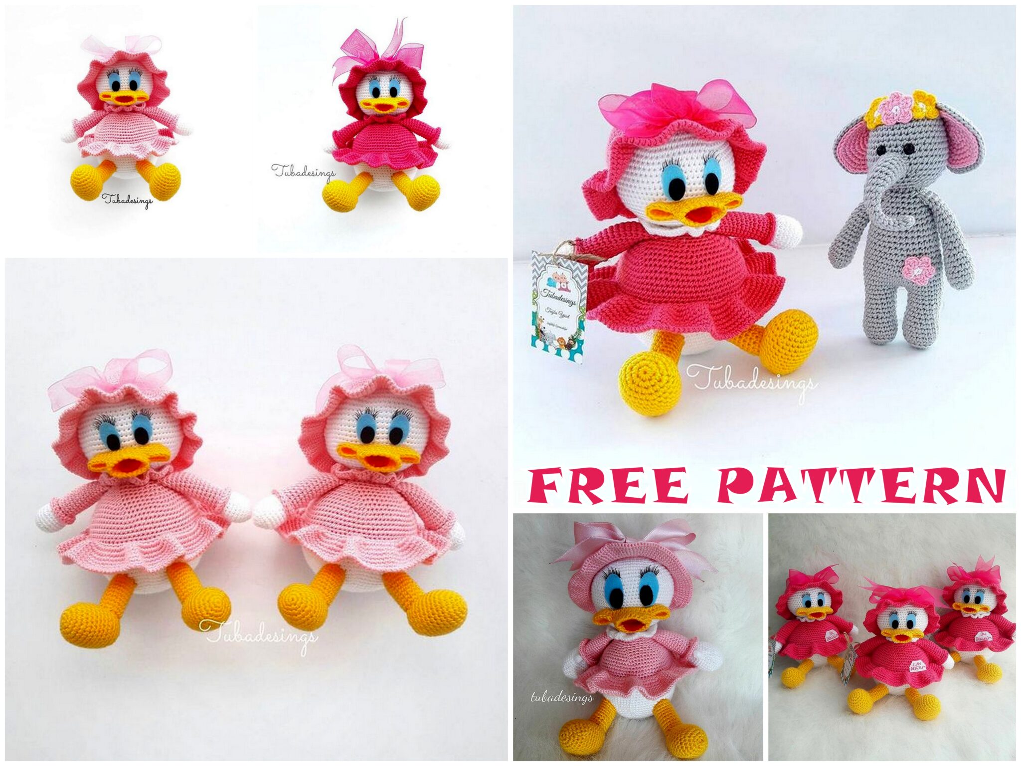 Daisy Duck Amigurumi Free Crochet Pattern Amigurumi
