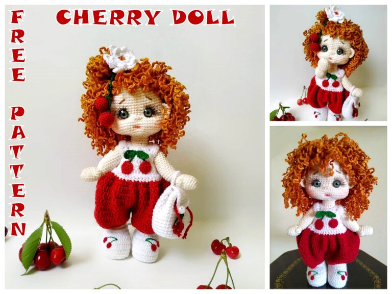 Cherry Doll Amigurumi Free Crochet Pattern