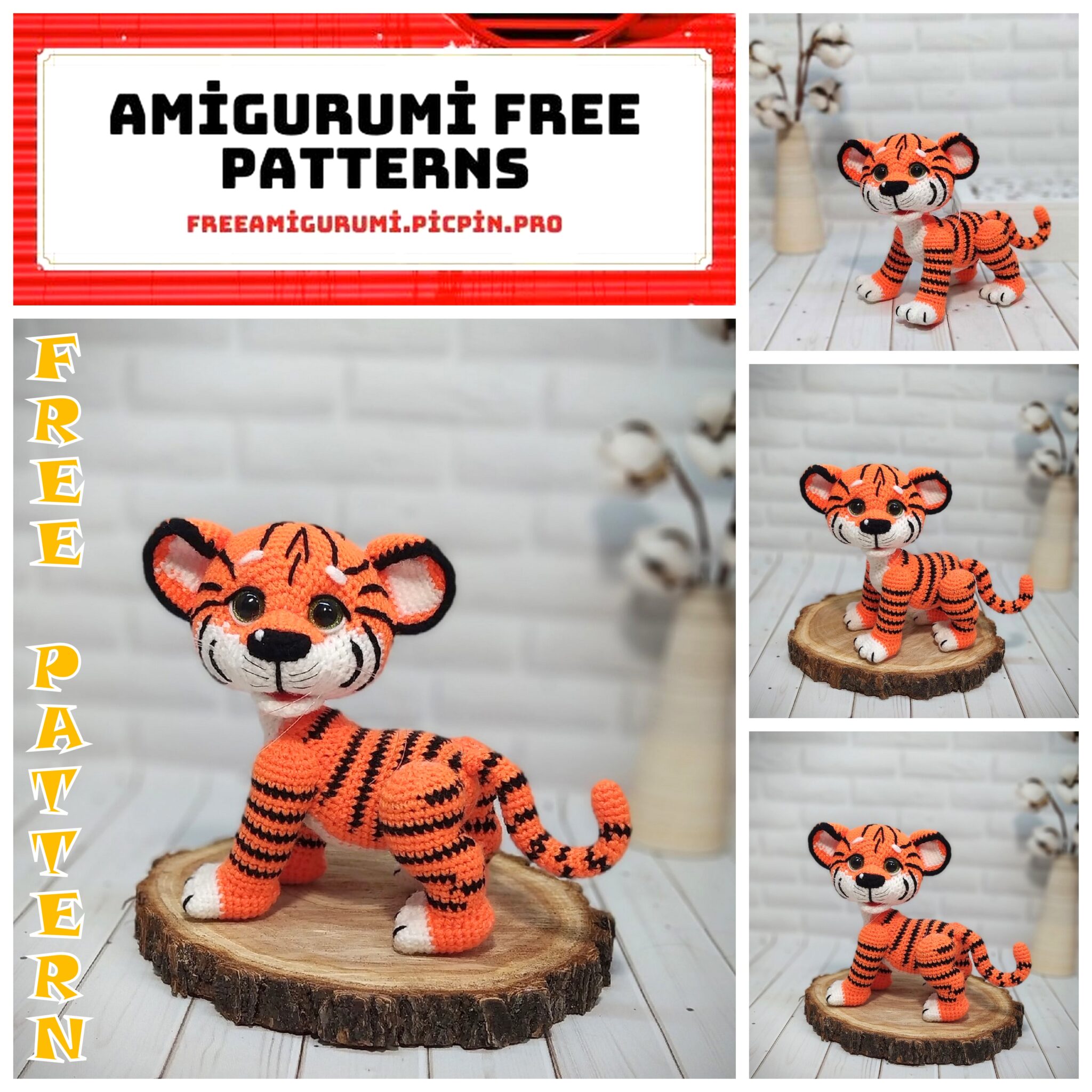 Little Cute Tiger Amigurumi Free Crochet Pattern – Amigurumi