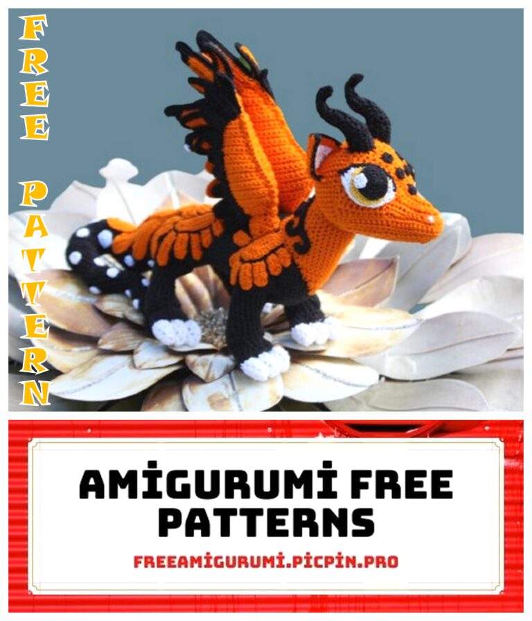 Reyna the Monarch Dragon Amigurumi Free Crochet Pattern
