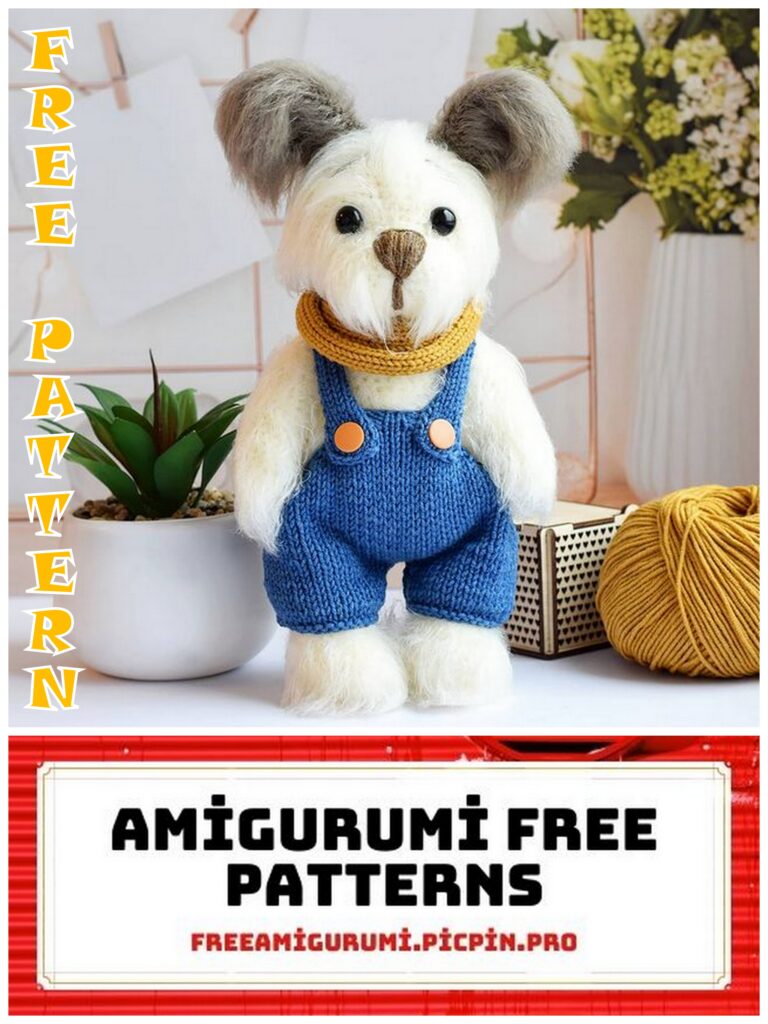 Dog in Jumpsuit Amigurumi Free Crochet Pattern