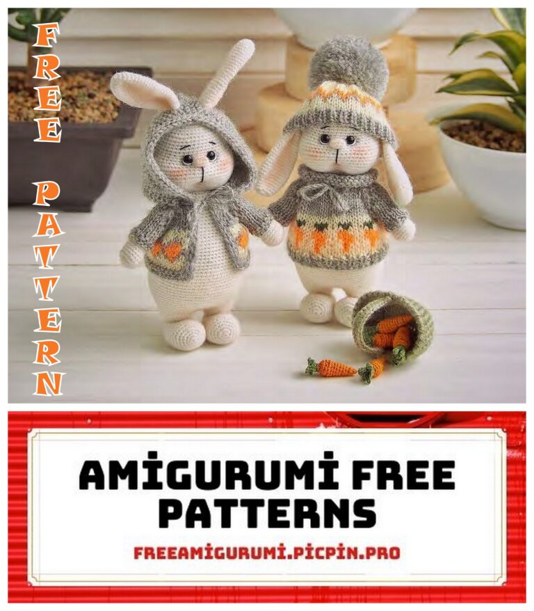 Cute Easter Bunny Amigurumi Free Crochet Pattern