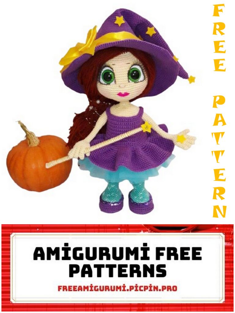 Sweet Witch Doll Amigurumi Free Crochet Pattern