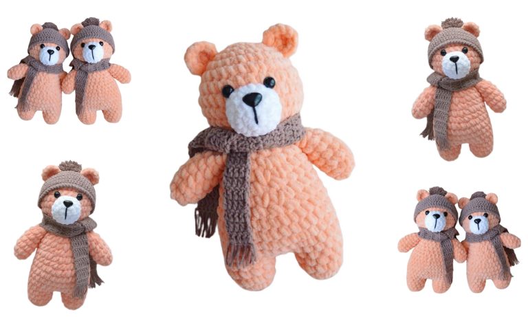 Craft Your Own Orange Plush Bear Amigurumi – Free Crochet Pattern