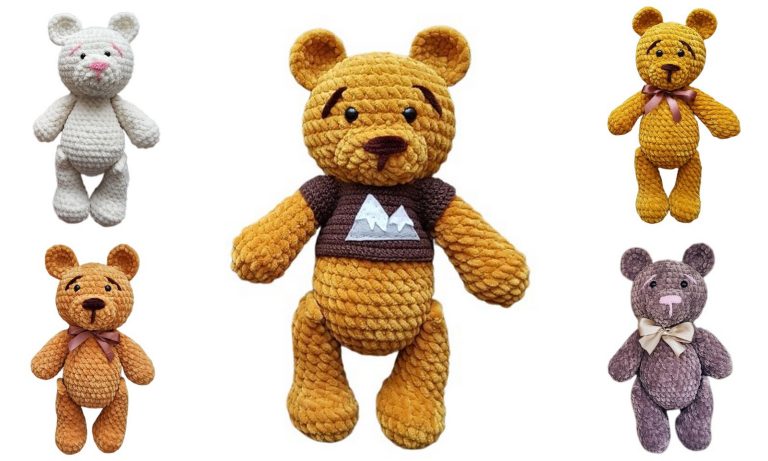 Create Your Own Velvet Brown Teddy Bear Amigurumi with Free Pattern